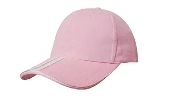 Headwear Bhc 2 Stripe Peak & Sandwich Cap X12 - 4074 Headwear Professionals